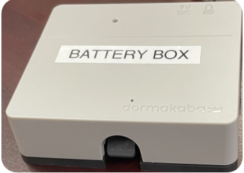 Dormakaba's 700 series locks Battery Box