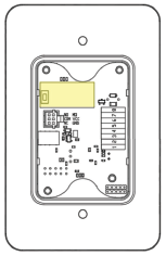 Diagram of the RCI 910TC showing the remote control module installed on the circuit board.