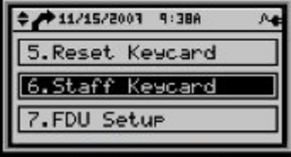 FDU Staff Keycard Meny 6. Staff Keyscard