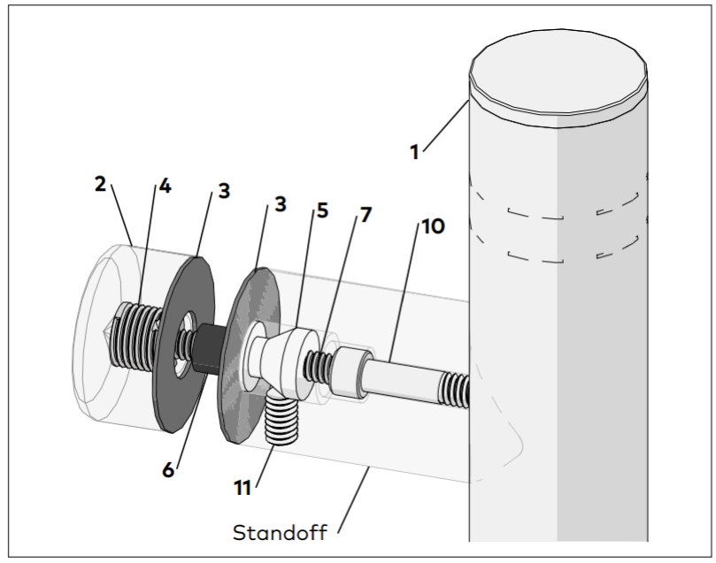  Ladder pull and rose hardware