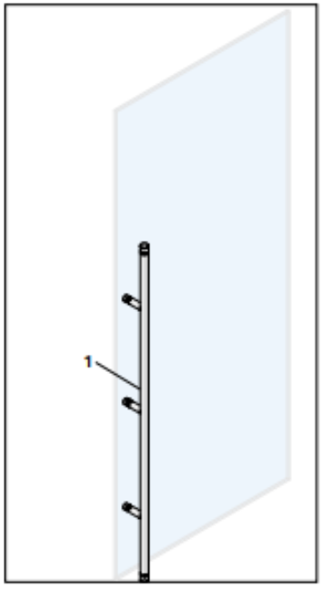 60" glass door single pull handles